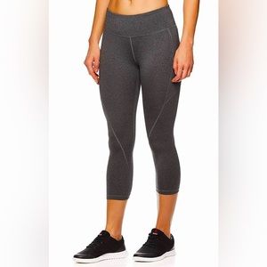 Reebok Cropped Seamed Compression Leggings. Charcoal gray. Size XL. Like new!